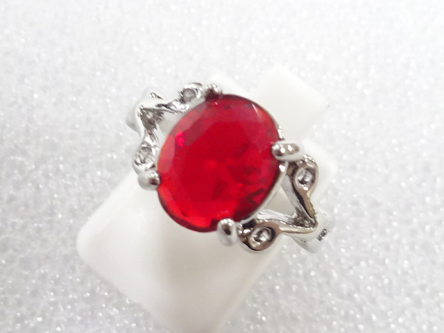 JAPANESE KIMONO / ANTIQUE COLORED STONE RING (SIZE 13)